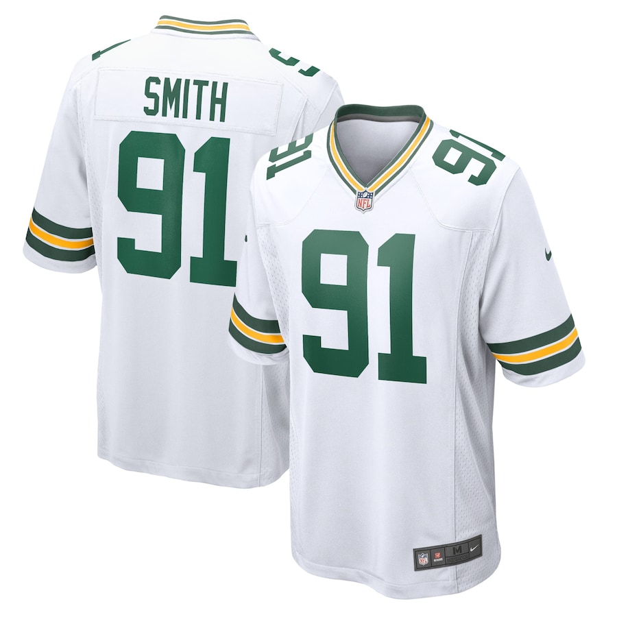 Youth - Green Bay Packers Nike Game Road White - Preston Smith Jersey