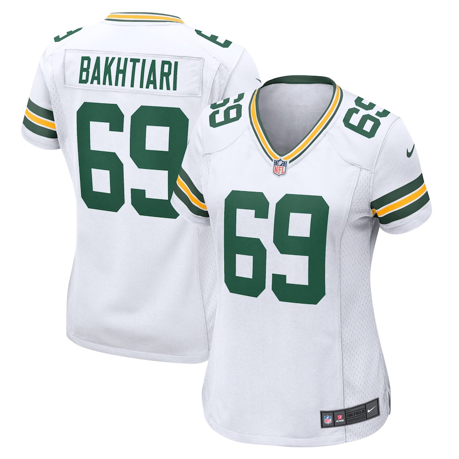 Women's - Green Bay Packers Nike Road Game White - David Bakhtiari Jersey Women's - Green Bay Packers Nike Road Game White - David Bakhtiari Jersey