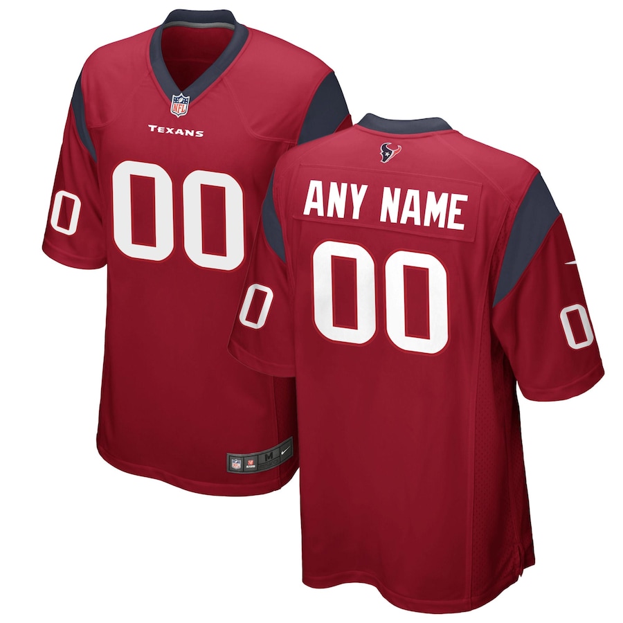 Men's - Houston Texans Alternate Game Custom Jersey Men's - Houston Texans Alternate Game Custom Jersey