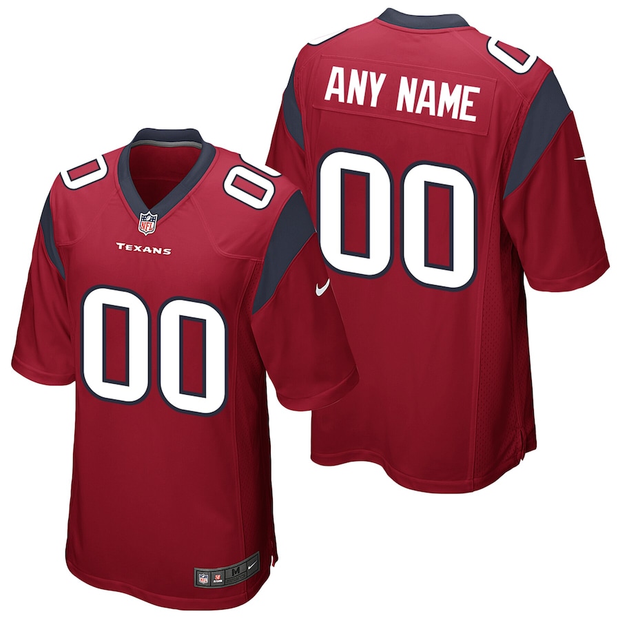 Men's - Houston Texans Nike Game Alternate Red - Custom Jersey Men's - Houston Texans Nike Game Alternate Red - Custom Jersey