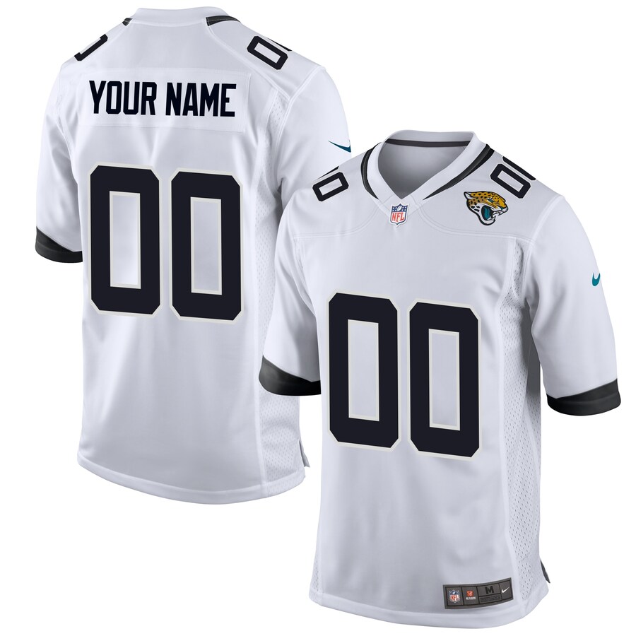 Men's - Jacksonville Jaguars Nike Game Road White - Custom Jersey