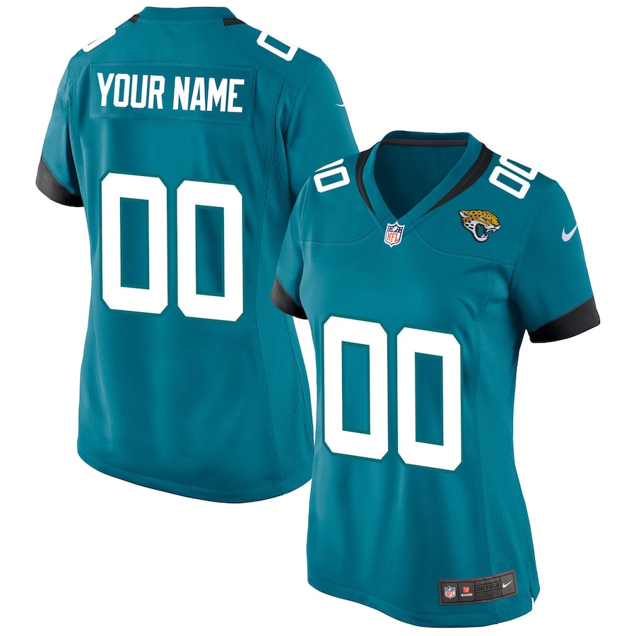 Women's - Jacksonville Jaguars Nike Game Team Teal - Custom Jersey