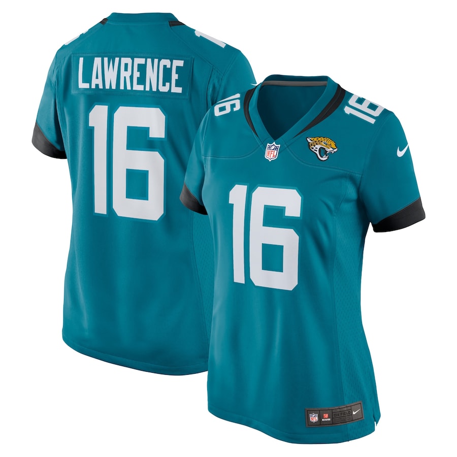 Women's - Jacksonville Jaguars Nike Home Game Team Teal- Trevor Lawrence Jersey Women's - Jacksonville Jaguars Nike Home Game Team Teal- Trevor Lawrence Jersey