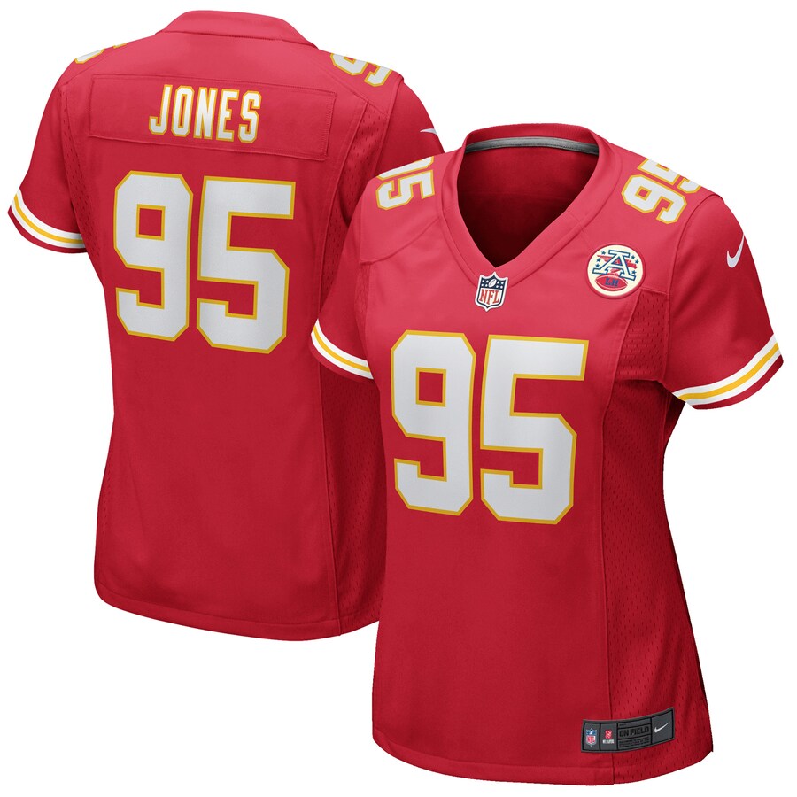 Women's - Kansas City Chiefs Nike Home Team Colour Red - Chris Jones Jersey Women's - Kansas City Chiefs Nike Home Team Colour Red - Chris Jones Jersey