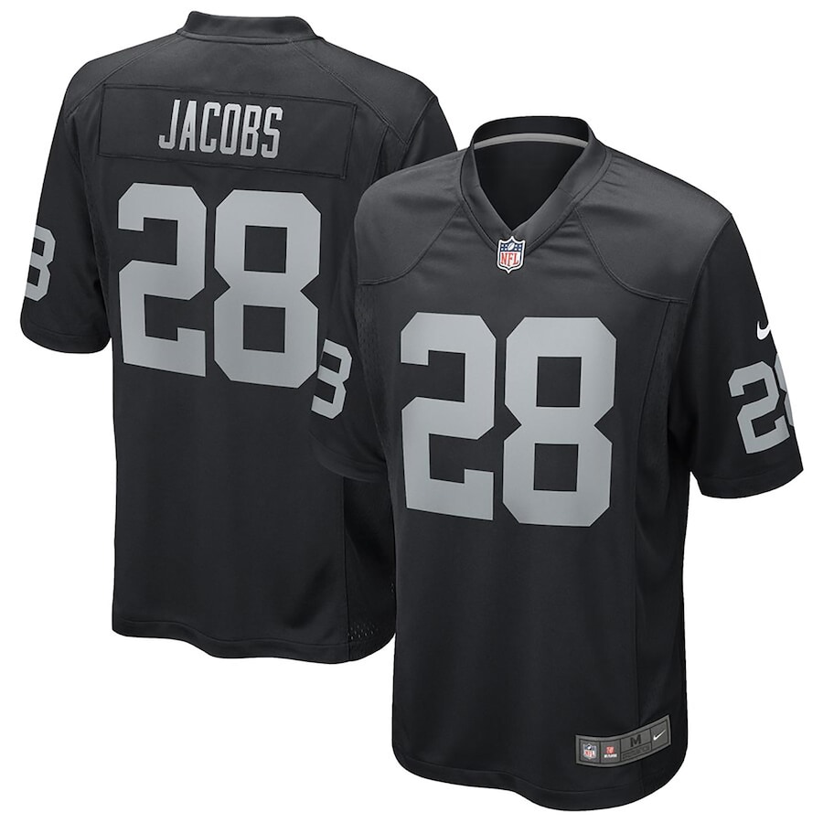 Youth - Las Vegas Raiders Home Game Josh Jacobs Jersey