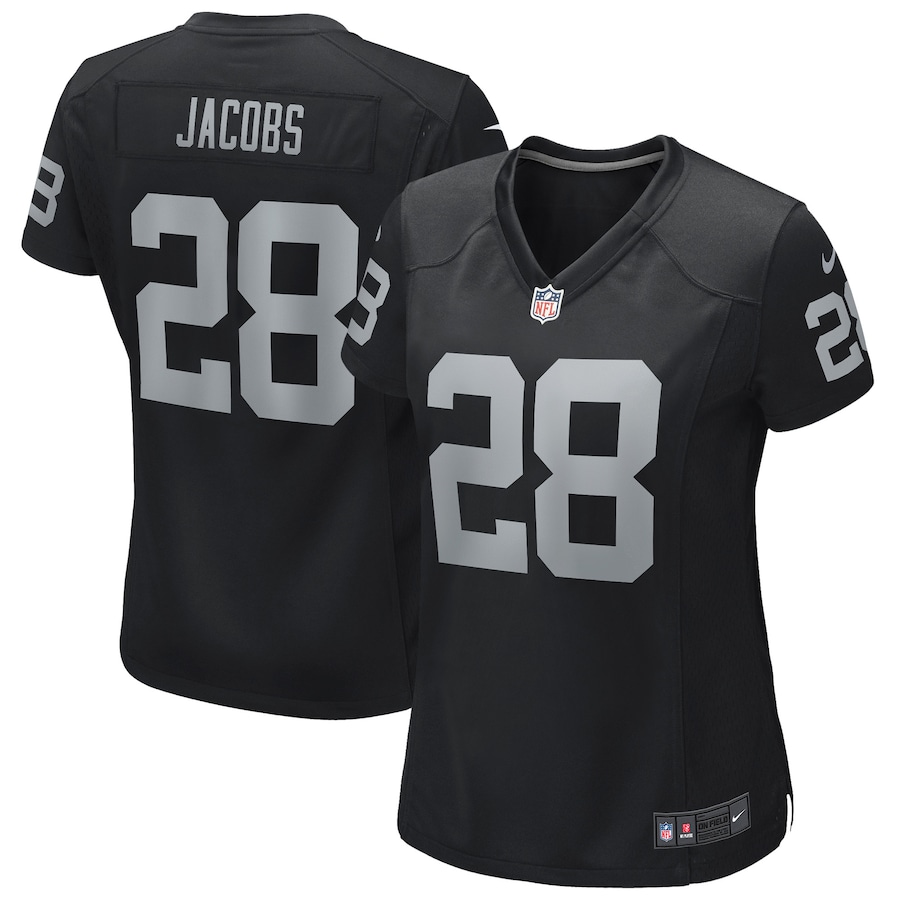Women's - Las Vegas Raiders Nike Home Team Colour Black - Josh Jacobs Jersey