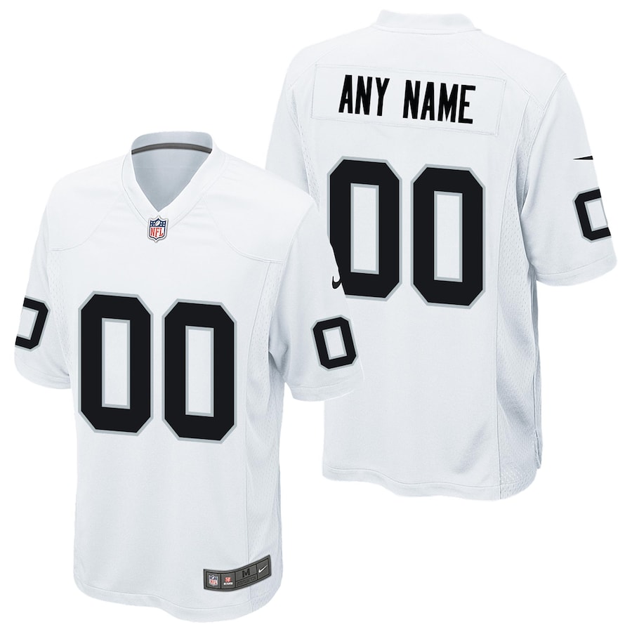 Youth - Las Vegas Raiders Road Game Custom Jersey