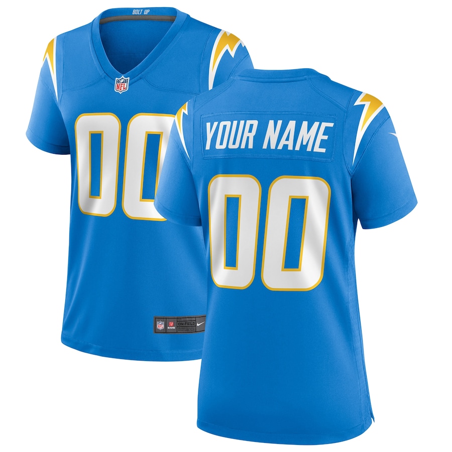 Women's - Los Angeles Chargers Nike Game Team Colour Custom Jersey