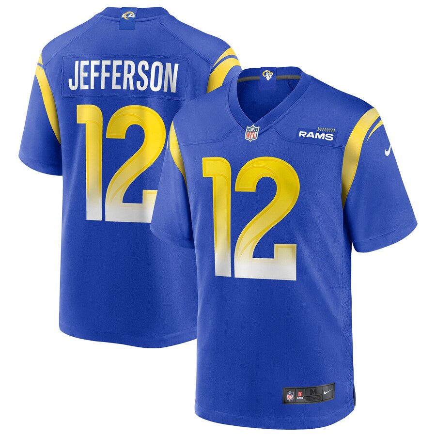 Men's - Los Angeles Rams Nike Game Team Colour Hyper Royal - Van Jefferson Jersey