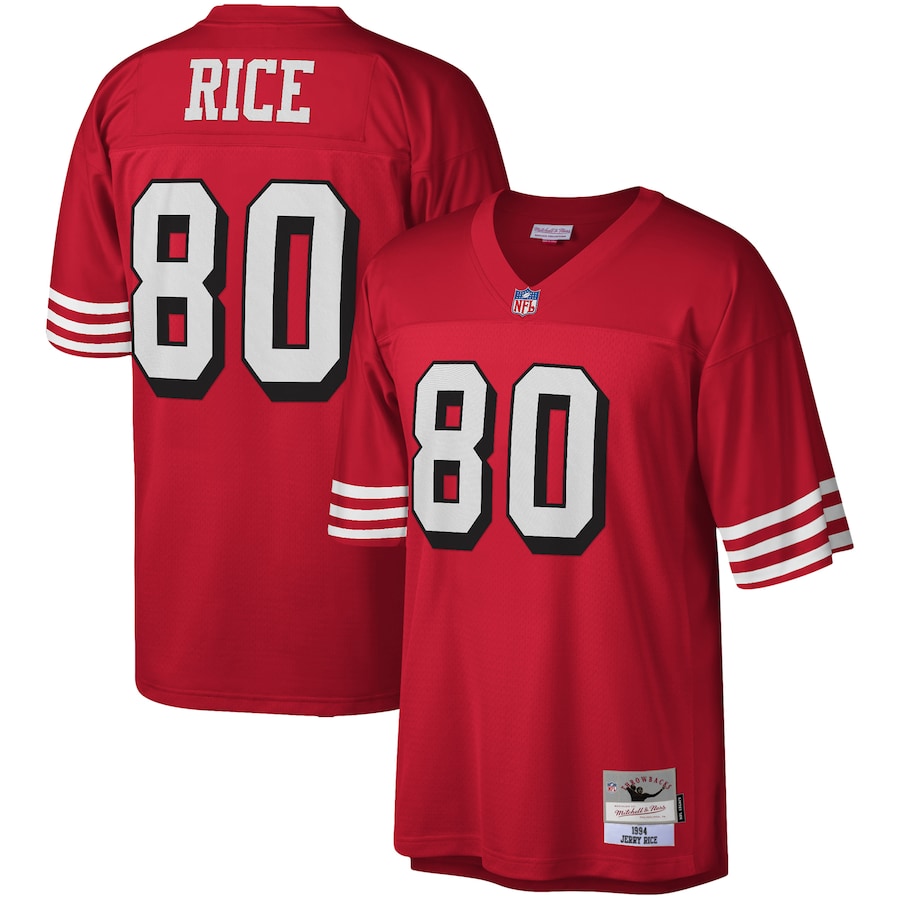 Men's - MNC 49ER SCARLET 1994 80 JERRY RICE MEN'S MNC LEGACY REPLICA JERMENTBK Jersey Men's - MNC 49ER SCARLET 1994 80 JERRY RICE MEN'S MNC LEGACY REPLICA JERMENTBK Jersey