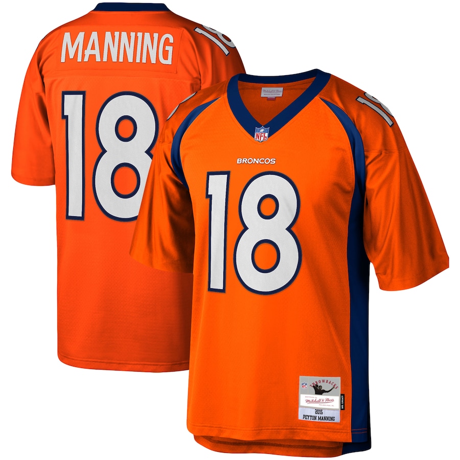 Men's - MNC BRONC ORANGE 2015 18 PEYTON MAN MEN'S MNC LEGACY REPLICA JERMENTBK Jersey