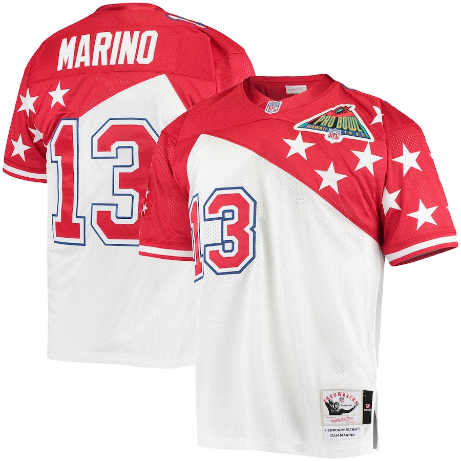 Men's - Mitchell & Ness Dan Marino White/Red AFC 1994 Pro Bowl Authentic Jersey Men's - Mitchell & Ness Dan Marino White/Red AFC 1994 Pro Bowl Authentic Jersey