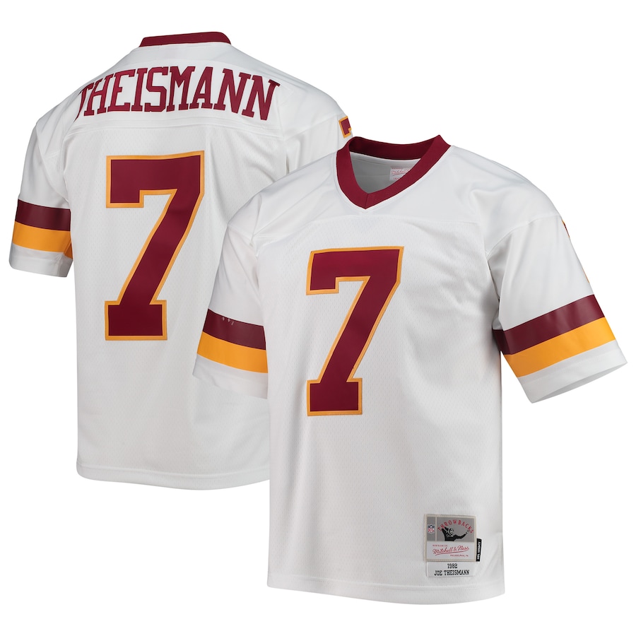 Men's - Mitchell & Ness Joe Theismann White Washington Football Team 1982 Legacy Replica Jersey