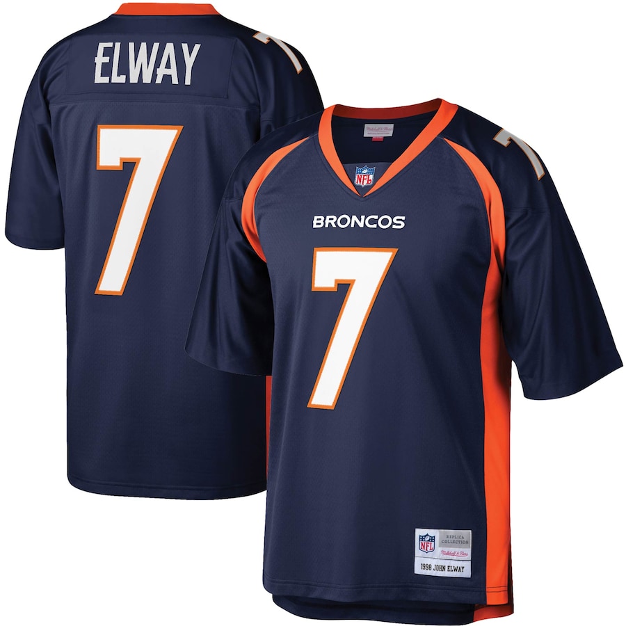 Men's - Mitchell & Ness John Elway Navy Denver Broncos Legacy Replica Jersey