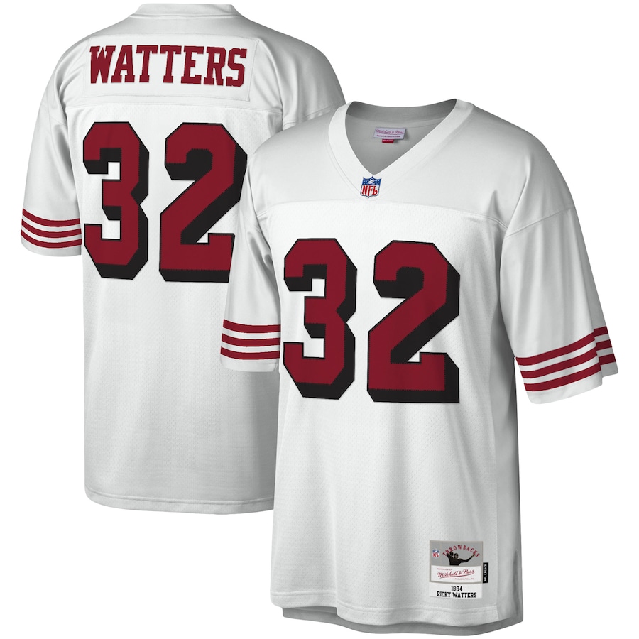 Men's - Mitchell & Ness Ricky Watters White San Francisco 49ers Legacy Replica Jersey Men's - Mitchell & Ness Ricky Watters White San Francisco 49ers Legacy Replica Jersey