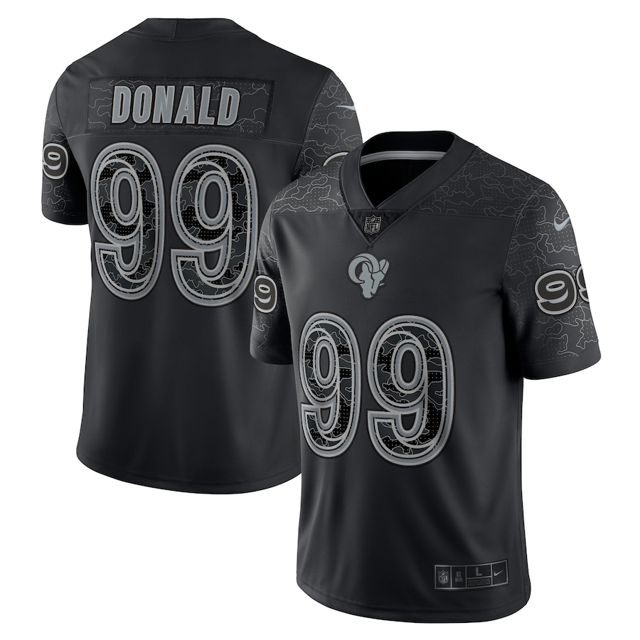 Men's - Nike Aaron Donald Black Los Angeles Rams RFLCTV Limited Jersey