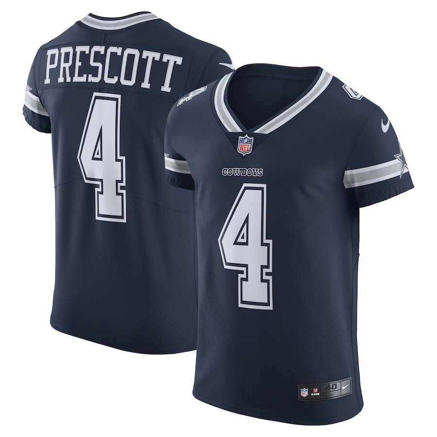 Men's - Nike Dak Prescott Navy Dallas Cowboys Alternate Vapor Elite Player Jersey