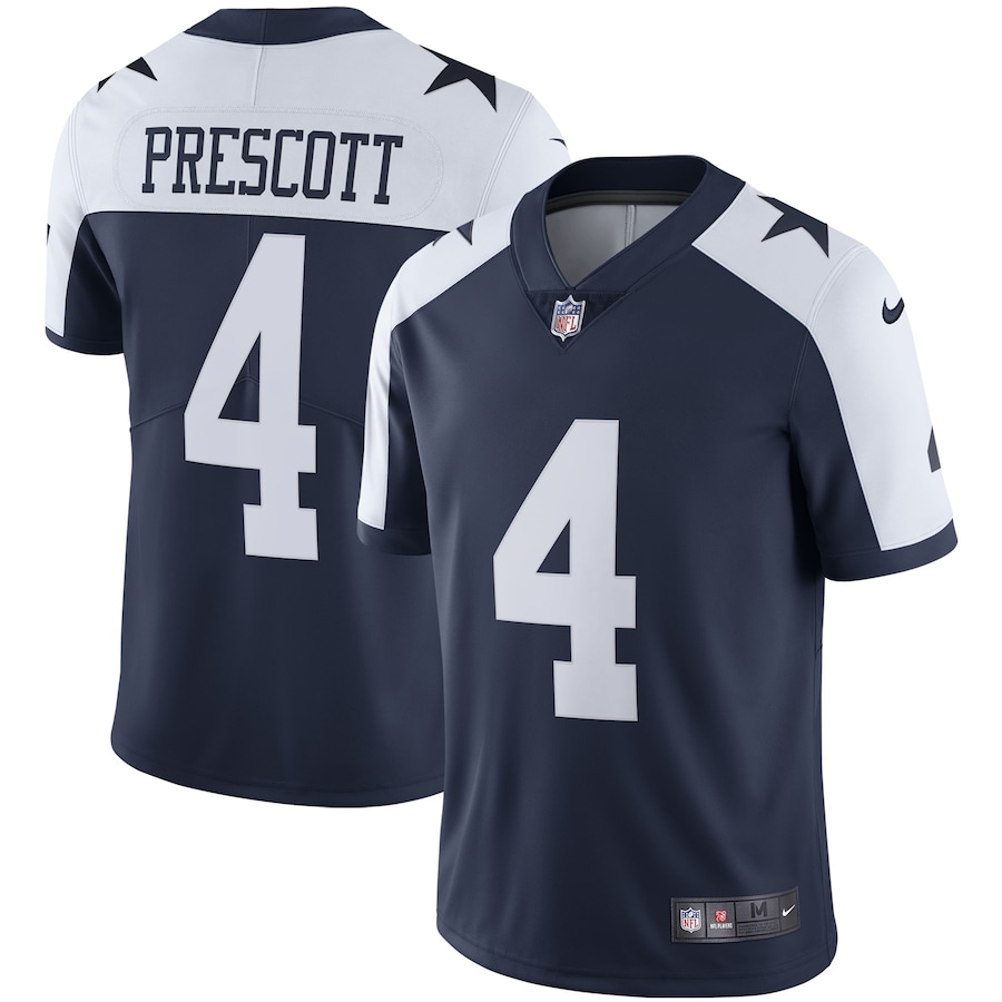 Men's - Nike Dak Prescott Navy Dallas Cowboys Alternate Vapor Limited Jersey