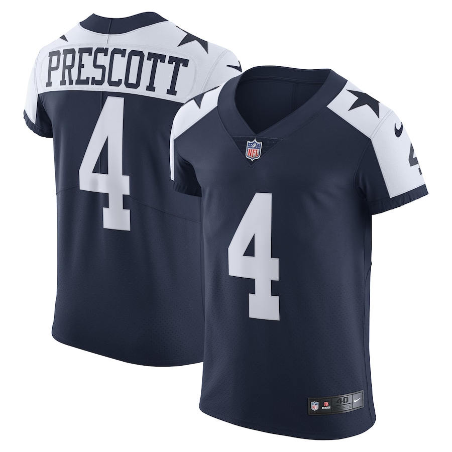 Men's - Nike Dak Prescott Navy Dallas Cowboys Vapor Elite Player Jersey