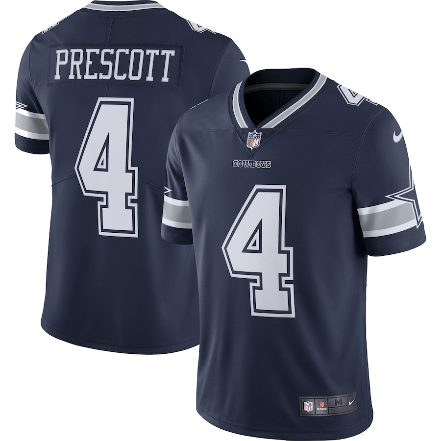 Men's - Nike Dak Prescott Navy Dallas Cowboys Vapor Limited Player Jersey