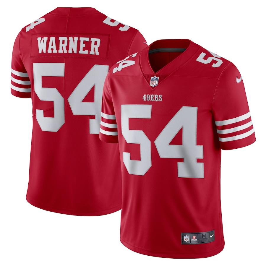 Men's - Nike Fred Warner Scarlet San Francisco 49ers Vapor Limited Jersey