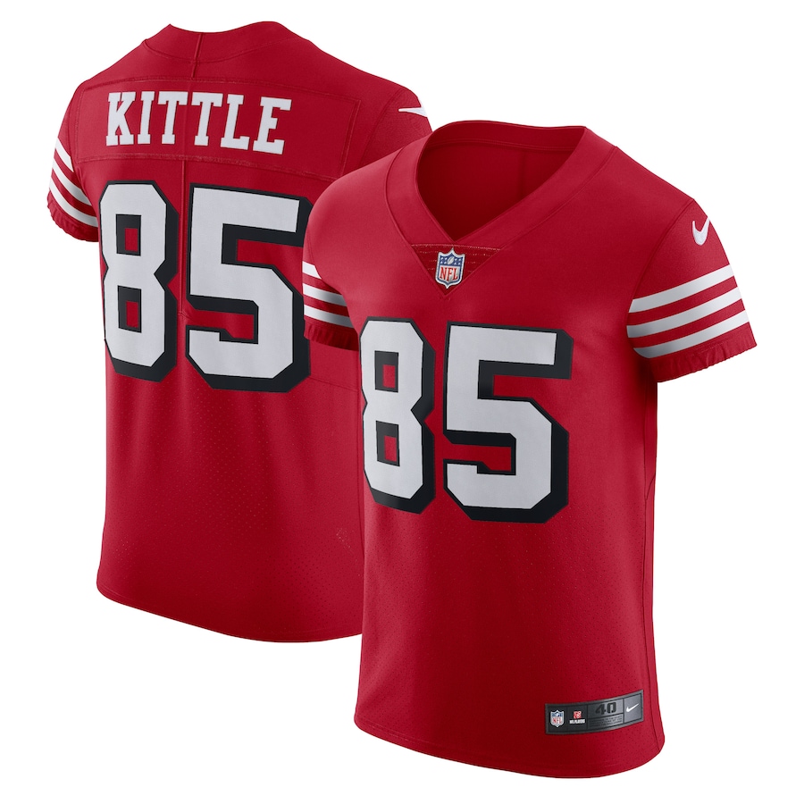 Men's - Nike George Kittle Scarlet San Francisco 49ers Alternate Vapor Elite Jersey Men's - Nike George Kittle Scarlet San Francisco 49ers Alternate Vapor Elite Jersey