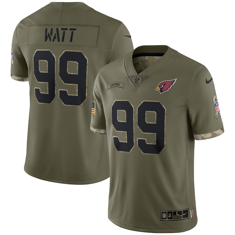 Men's - Nike J.J. Watt Olive Arizona Cardinals 2022 Salute To Service Limited Jersey Men's - Nike J.J. Watt Olive Arizona Cardinals 2022 Salute To Service Limited Jersey