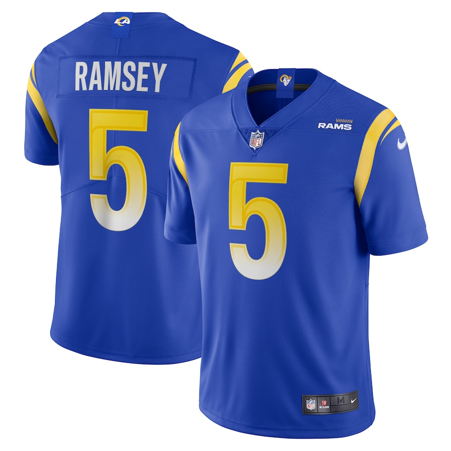 Men's - Nike Jalen Ramsey Royal Los Angeles Rams Team Vapor Limited Jersey