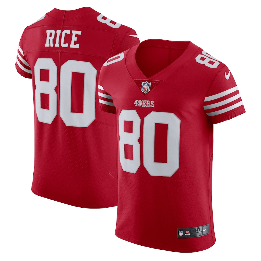 Men's - Nike Jerry Rice Scarlet San Francisco 49ers Vapor Elite Retired Player Jersey Men's - Nike Jerry Rice Scarlet San Francisco 49ers Vapor Elite Retired Player Jersey