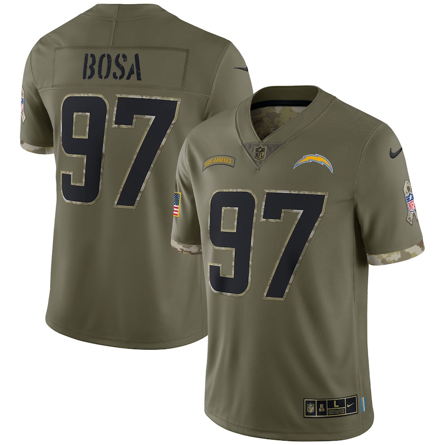 Men's - Nike Joey Bosa Olive Los Angeles Chargers 2022 Salute To Service Limited Jersey
