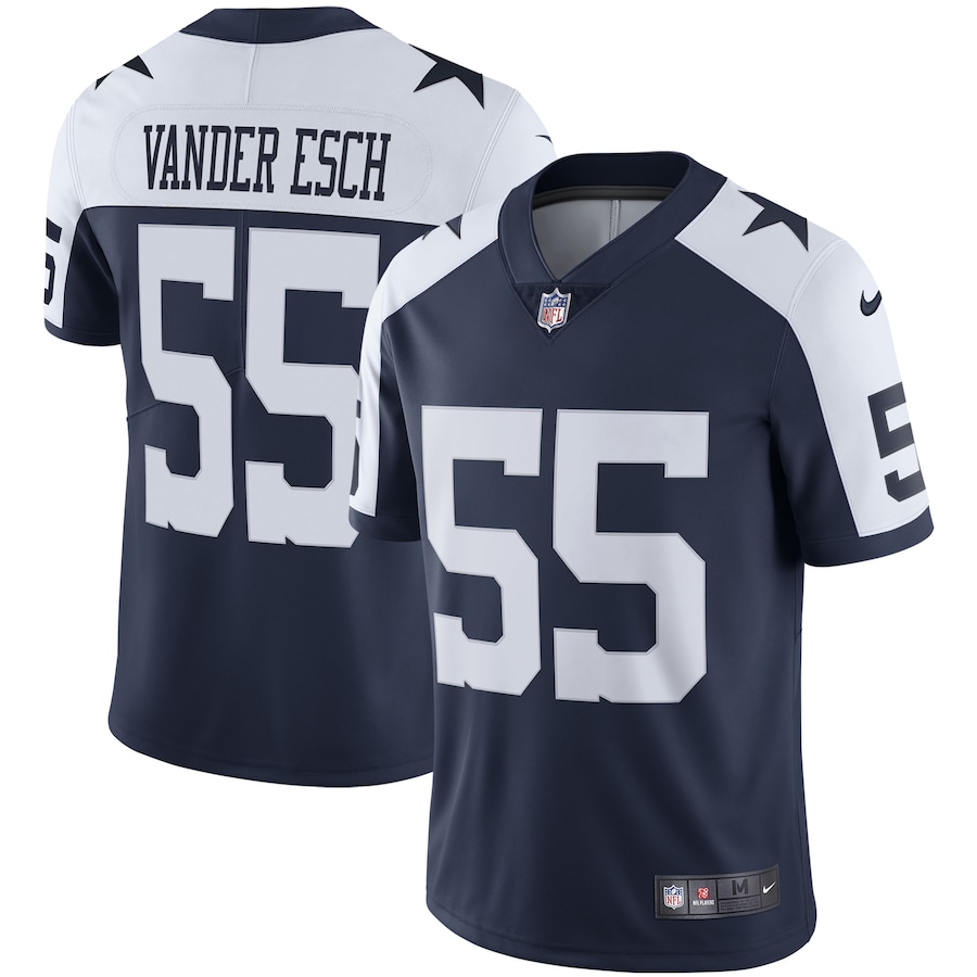 Men's - Nike Leighton Vander Esch Navy Dallas Cowboys Alternate Vapor Limited Jersey