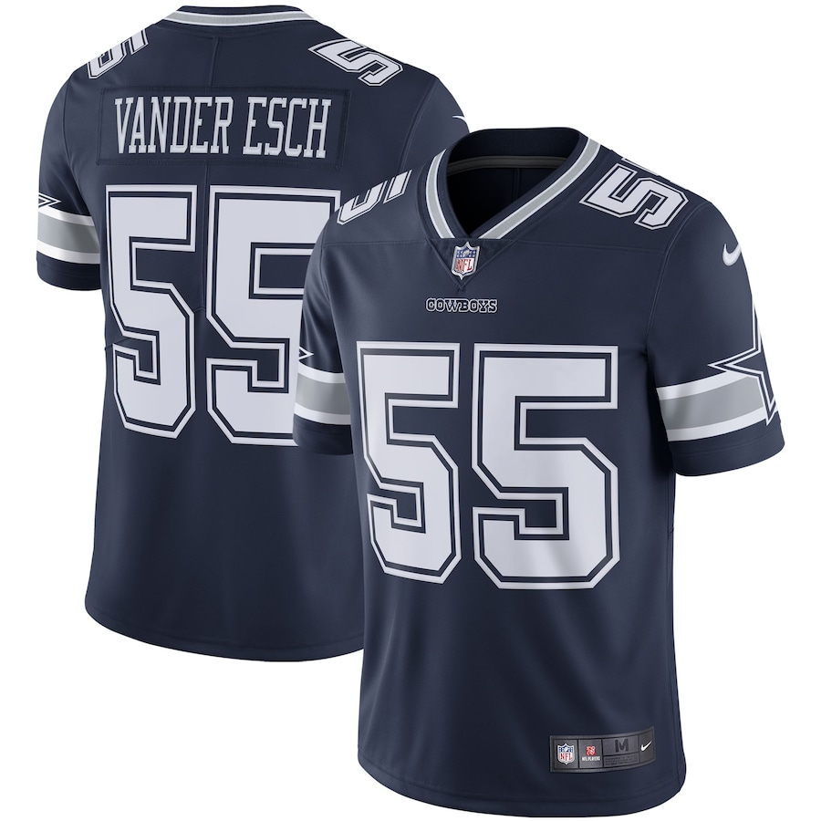 Men's - Nike Leighton Vander Esch Navy Dallas Cowboys Vapor Limited Player Jersey