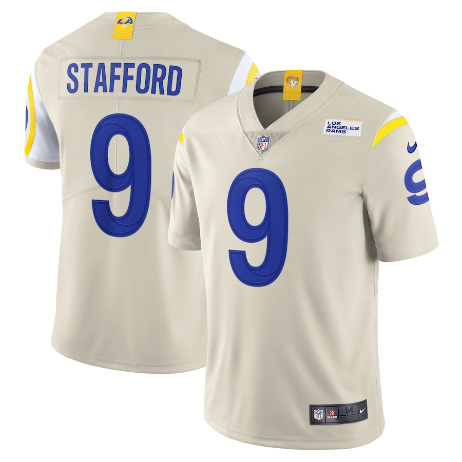 Men's - Nike Matthew Stafford Bone Los Angeles Rams Vapor Limited Jersey Men's - Nike Matthew Stafford Bone Los Angeles Rams Vapor Limited Jersey
