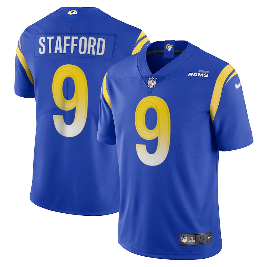 Men's - Nike Matthew Stafford Royal Los Angeles Rams Vapor Limited Jersey Men's - Nike Matthew Stafford Royal Los Angeles Rams Vapor Limited Jersey