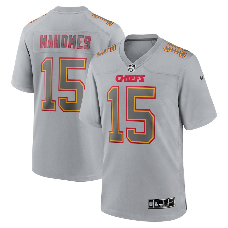 Men's - Nike Patrick Mahomes Gray Kansas City Chiefs Atmosphere Fashion Game Jersey Men's - Nike Patrick Mahomes Gray Kansas City Chiefs Atmosphere Fashion Game Jersey