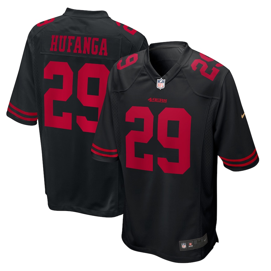 Men's - Nike Talanoa Hufanga Black San Francisco 49ers Fashion Game Jersey