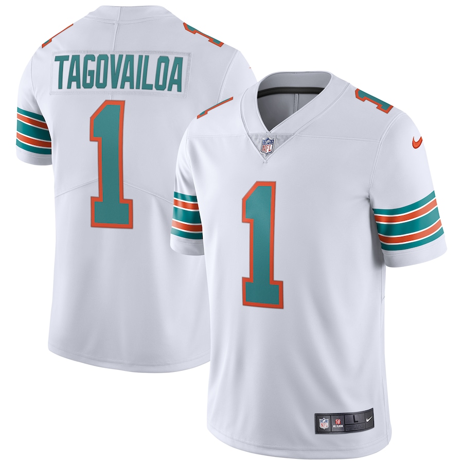Men's - Nike Tua Tagovailoa White Miami Dolphins 2nd Alternate Vapor Limited Jersey Men's - Nike Tua Tagovailoa White Miami Dolphins 2nd Alternate Vapor Limited Jersey