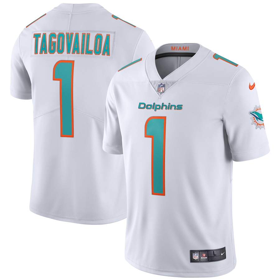 Men's - Nike Tua Tagovailoa White Miami Dolphins Vapor Limited Jersey Men's - Nike Tua Tagovailoa White Miami Dolphins Vapor Limited Jersey