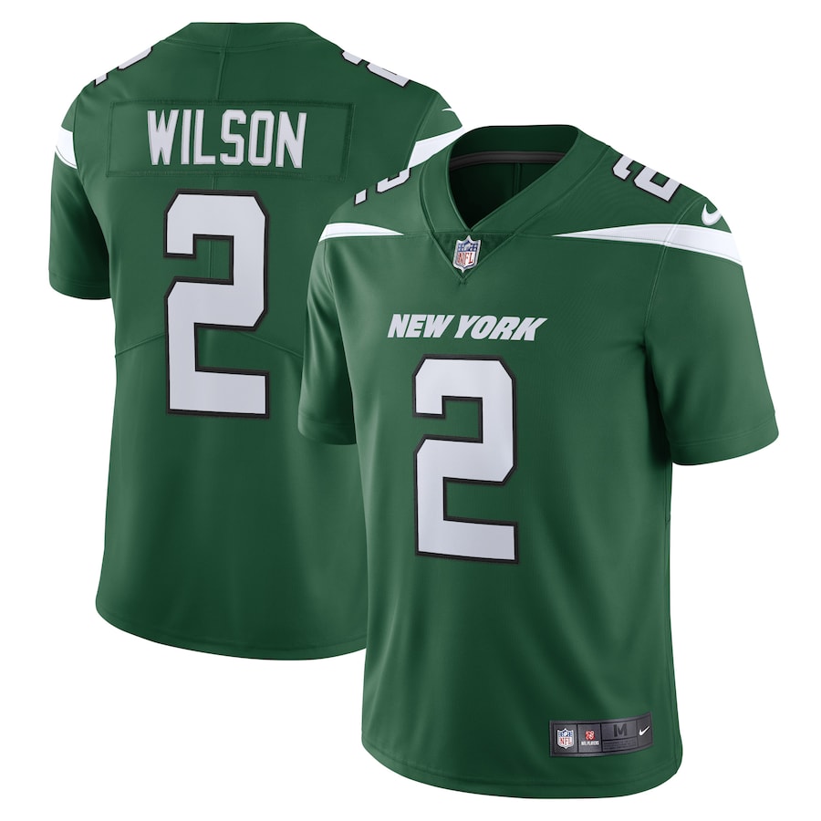 Men's - Nike Zach Wilson Gotham Green New York Jets Vapor Limited Jersey Men's - Nike Zach Wilson Gotham Green New York Jets Vapor Limited Jersey