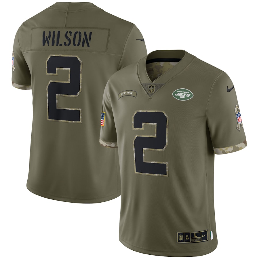 Men's - Nike Zach Wilson Olive New York Jets 2022 Salute To Service Limited Jersey Men's - Nike Zach Wilson Olive New York Jets 2022 Salute To Service Limited Jersey