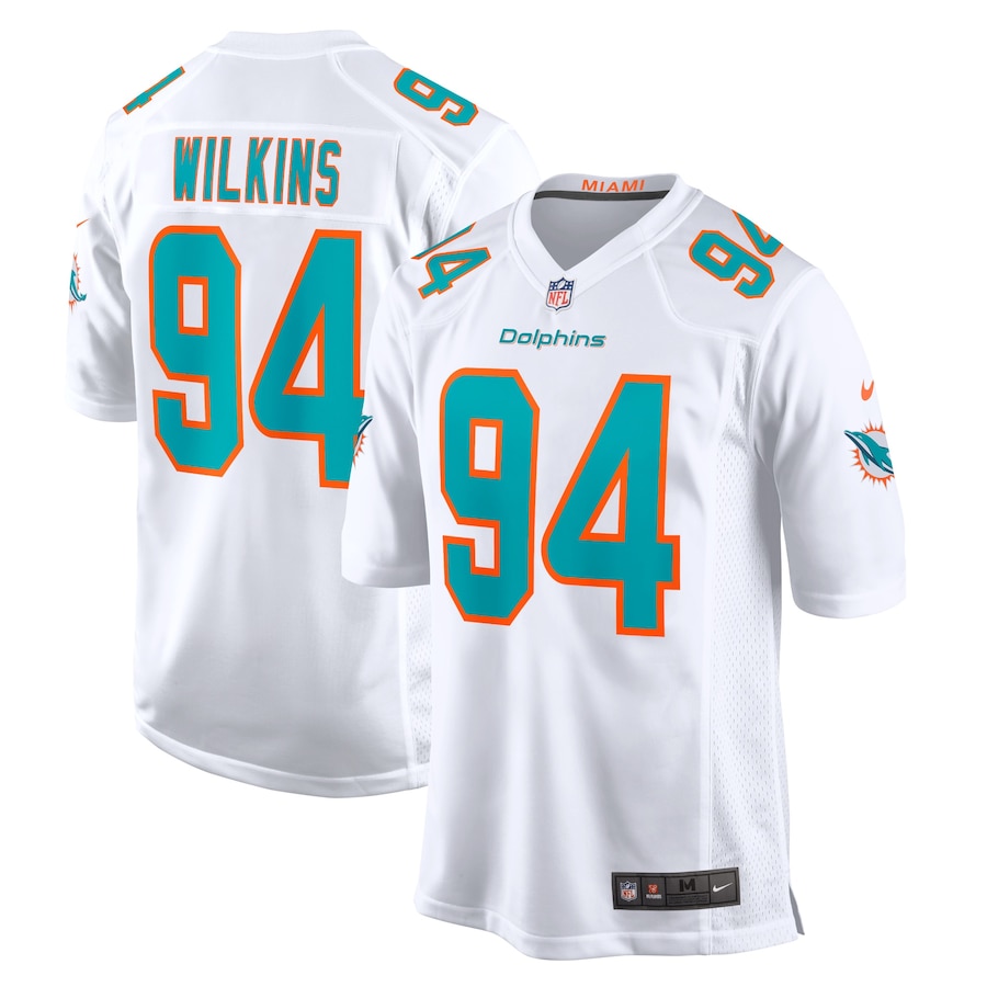 Youth - Miami Dolphins Nike Game Road White - Christian Wilkins Jersey