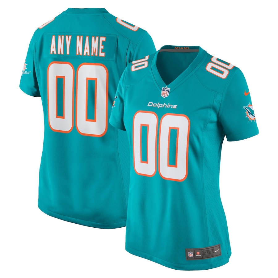 Women's - Miami Dolphins Nike Game Team Colour Custom Jersey