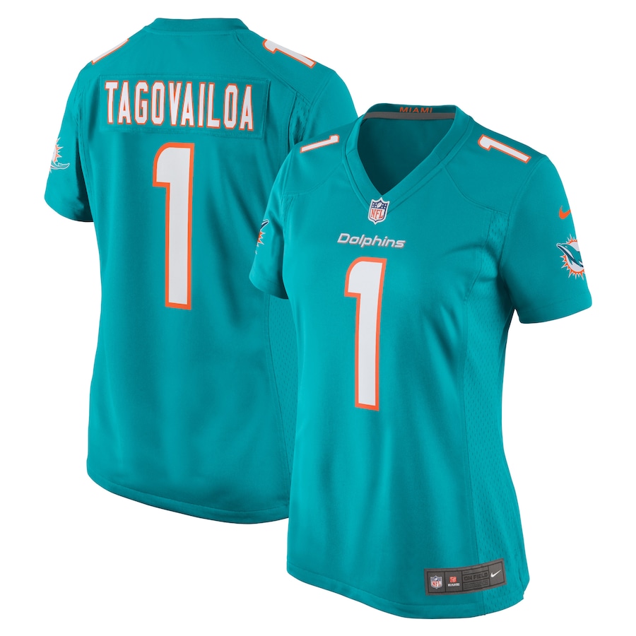 Women's - Miami Dolphins Nike Home Team Colour Aqua - Tua Tagovailoa Jersey Women's - Miami Dolphins Nike Home Team Colour Aqua - Tua Tagovailoa Jersey