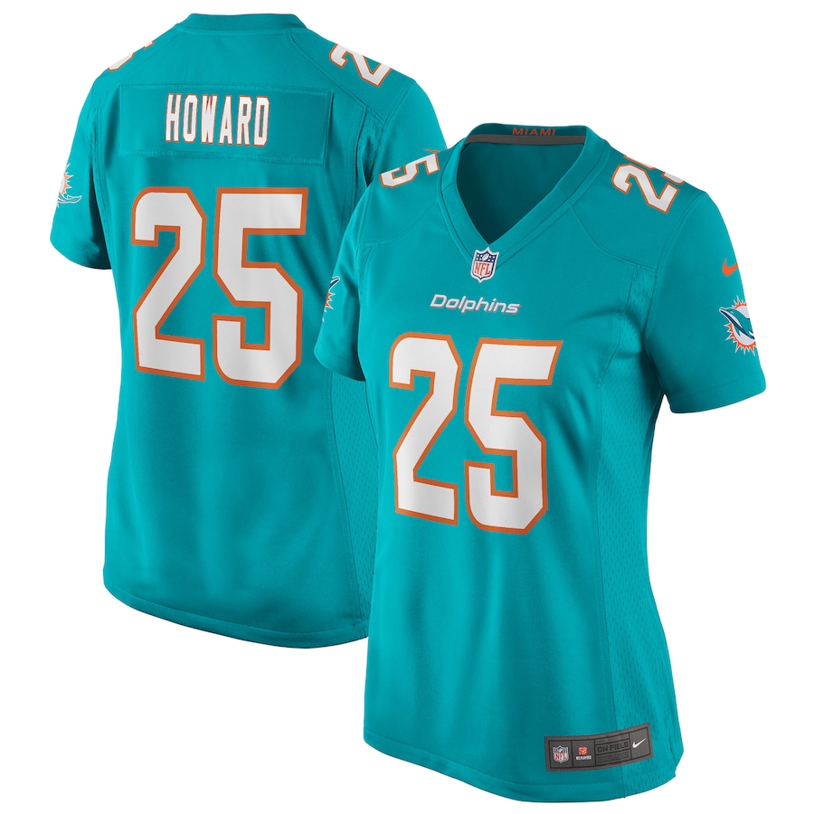 Women's - Miami Dolphins Nike Home Team Colour Aqua - Xavien Howard Jersey Women's - Miami Dolphins Nike Home Team Colour Aqua - Xavien Howard Jersey