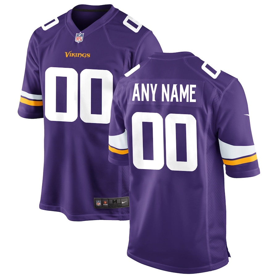 Men's - Minnesota Vikings Nike Game Court Purple - Custom Jersey