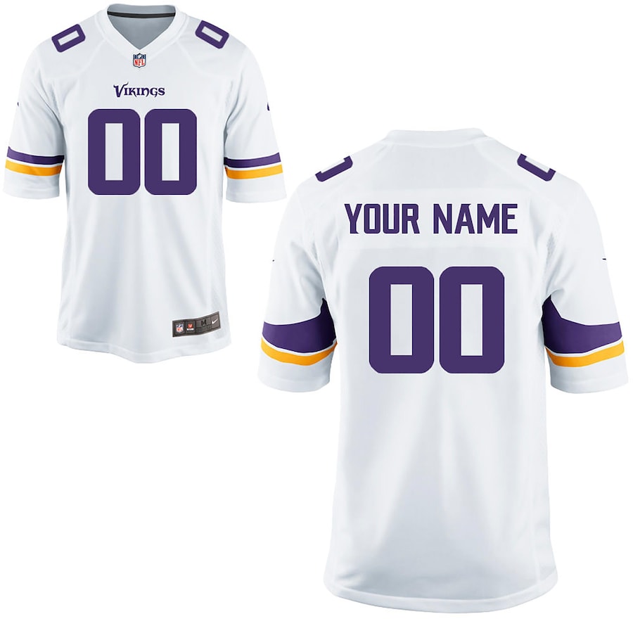 Youth - Minnesota Vikings Road Game Custom Jersey