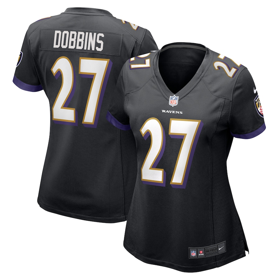 Women's - NUT RAV BLACK 27 JK DOBBINS NIKE GAME JERLADGME Jersey
