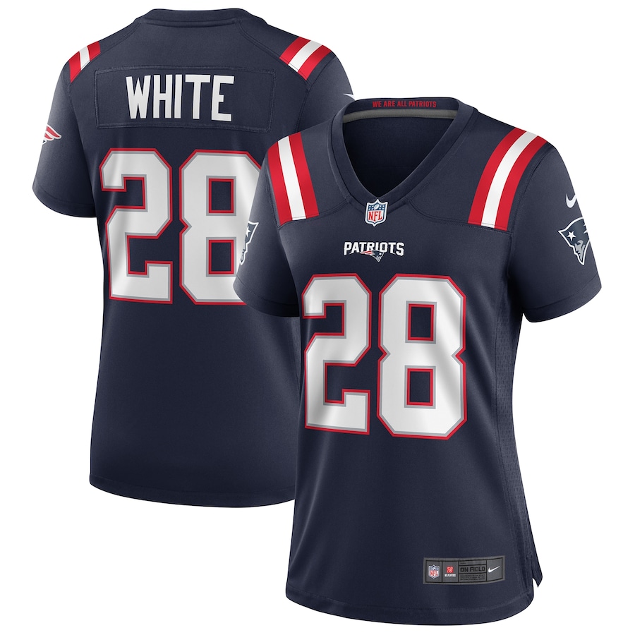 Women's - New England Patriots Nike Game Team Colour College Navy - James White Jersey