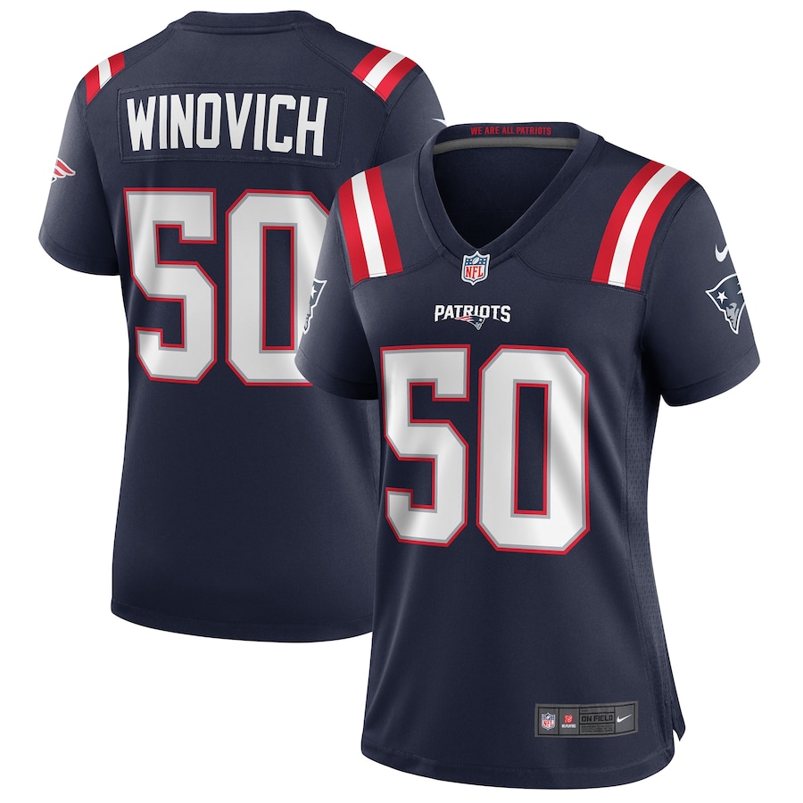 Women's - New England Patriots Nike Home Game Team Colour Navy - Chase Winovich Jersey