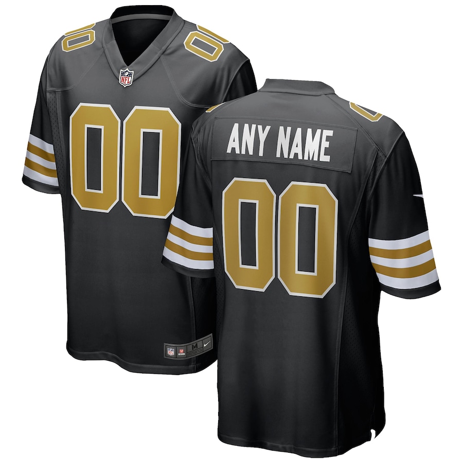 Men's - New Orleans Saints Alternate Game Custom Jersey Men's - New Orleans Saints Alternate Game Custom Jersey